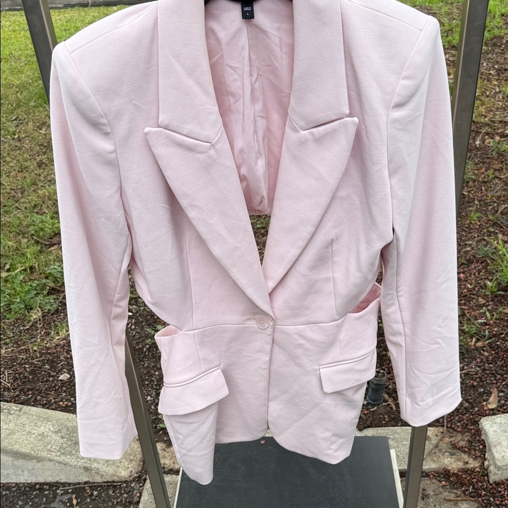 CLEARANCE FINAL DISCOUNT Express Light Pink Women's Blazer - Picture 7 of 9